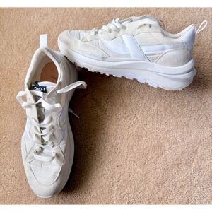 Ash Spider White Suede Nylon Platform Designer Wmns Sneaker Sz41/10-11 Neutral